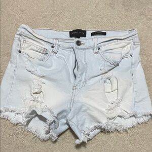 Kendall & Kylie Light Blue Distressed Jean Shorts